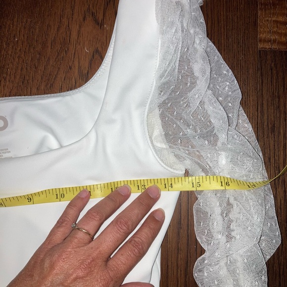 SO Lace sleeve Square neckline Bodysuit M - Picture 10 of 11